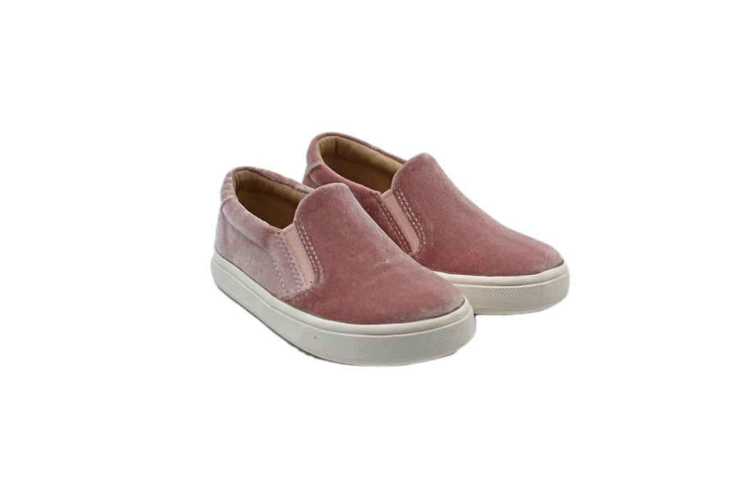 pink velvet sneakers