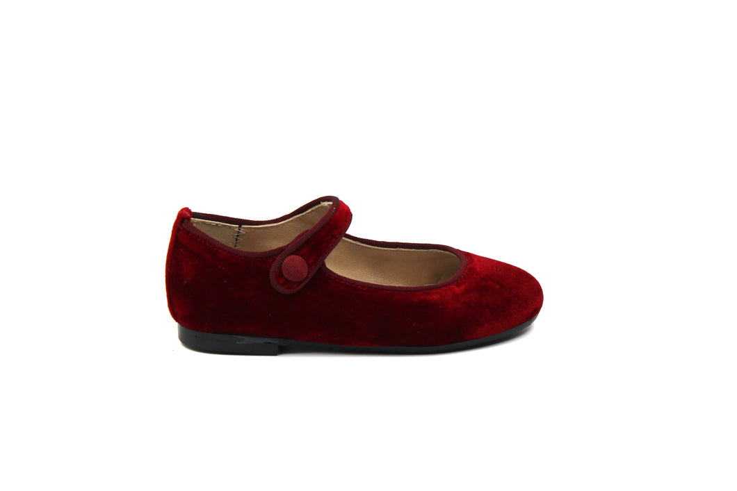 red velvet mary janes