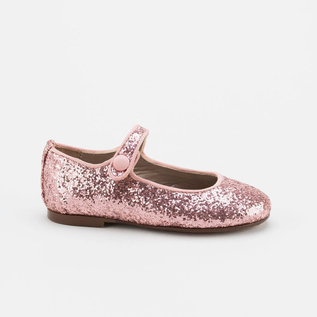 pink glitter mary jane shoes