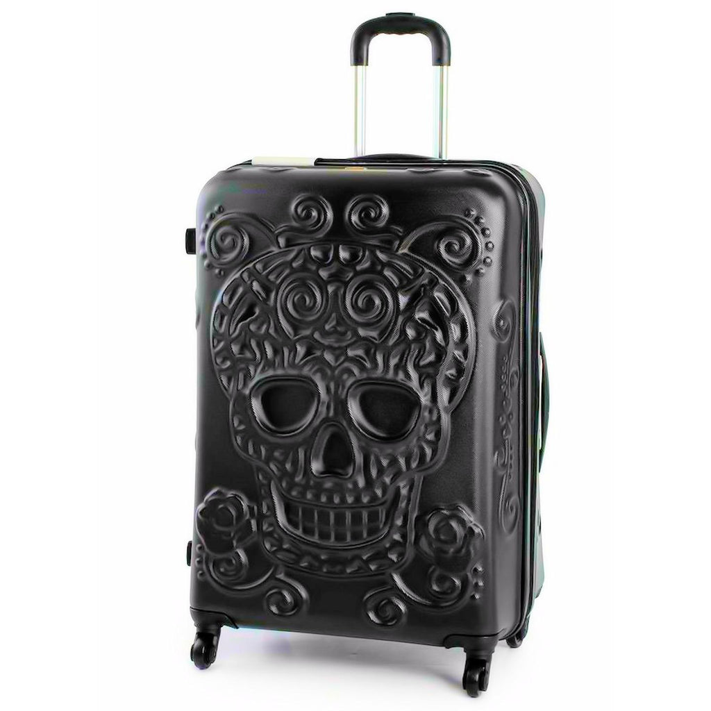 it luggage skull embossed