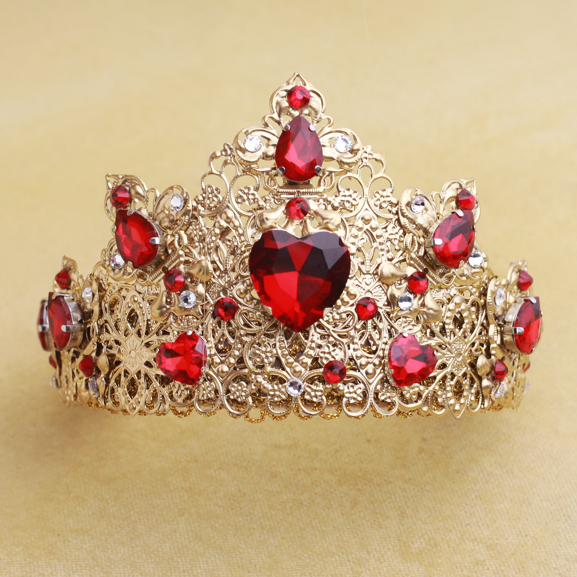 MINTHE Red Queen Crown, Queen Of Hearts, Crown - olenagrin