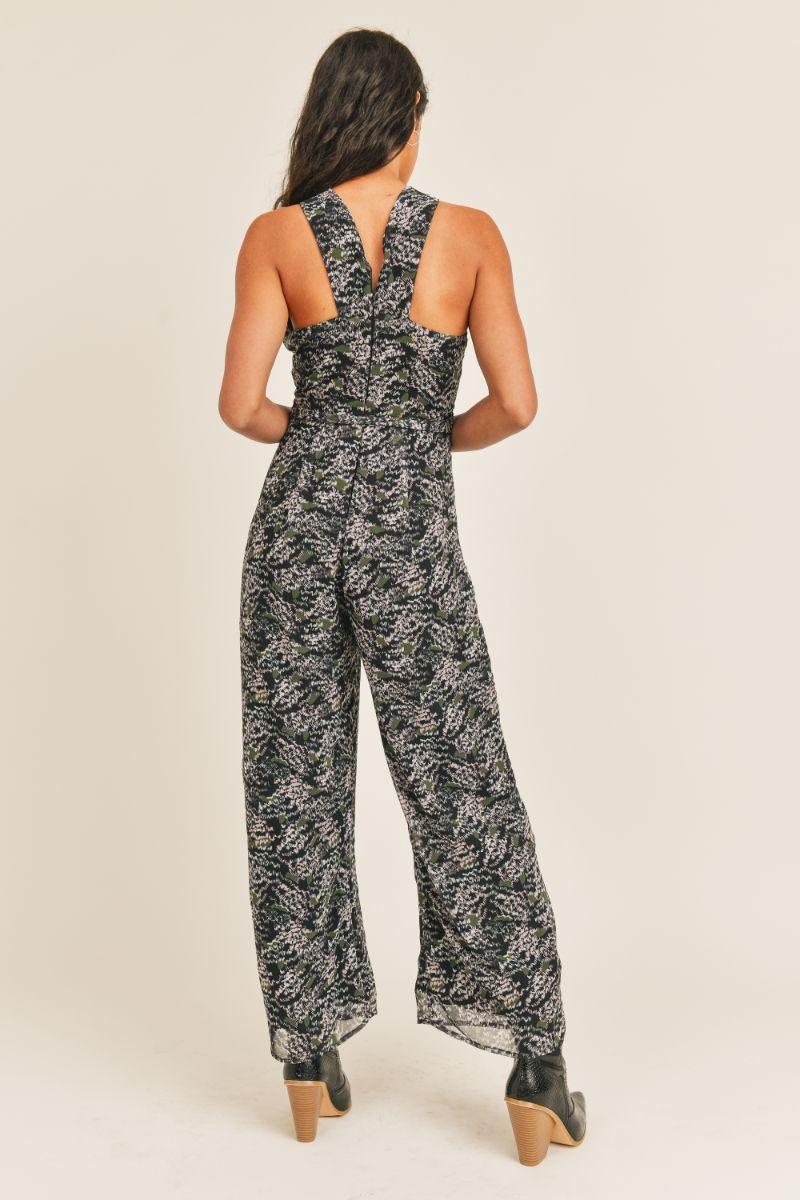 Night Field Cross Front Jumpsuit