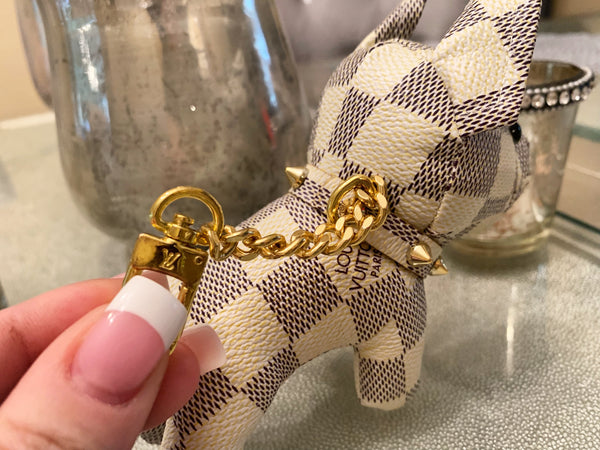 Upcycled Louis Vuitton Brown Bear Keychain - LingSense