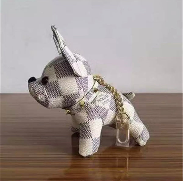 Upcycled Louis Vuitton French Bulldog Keychain - LingSense