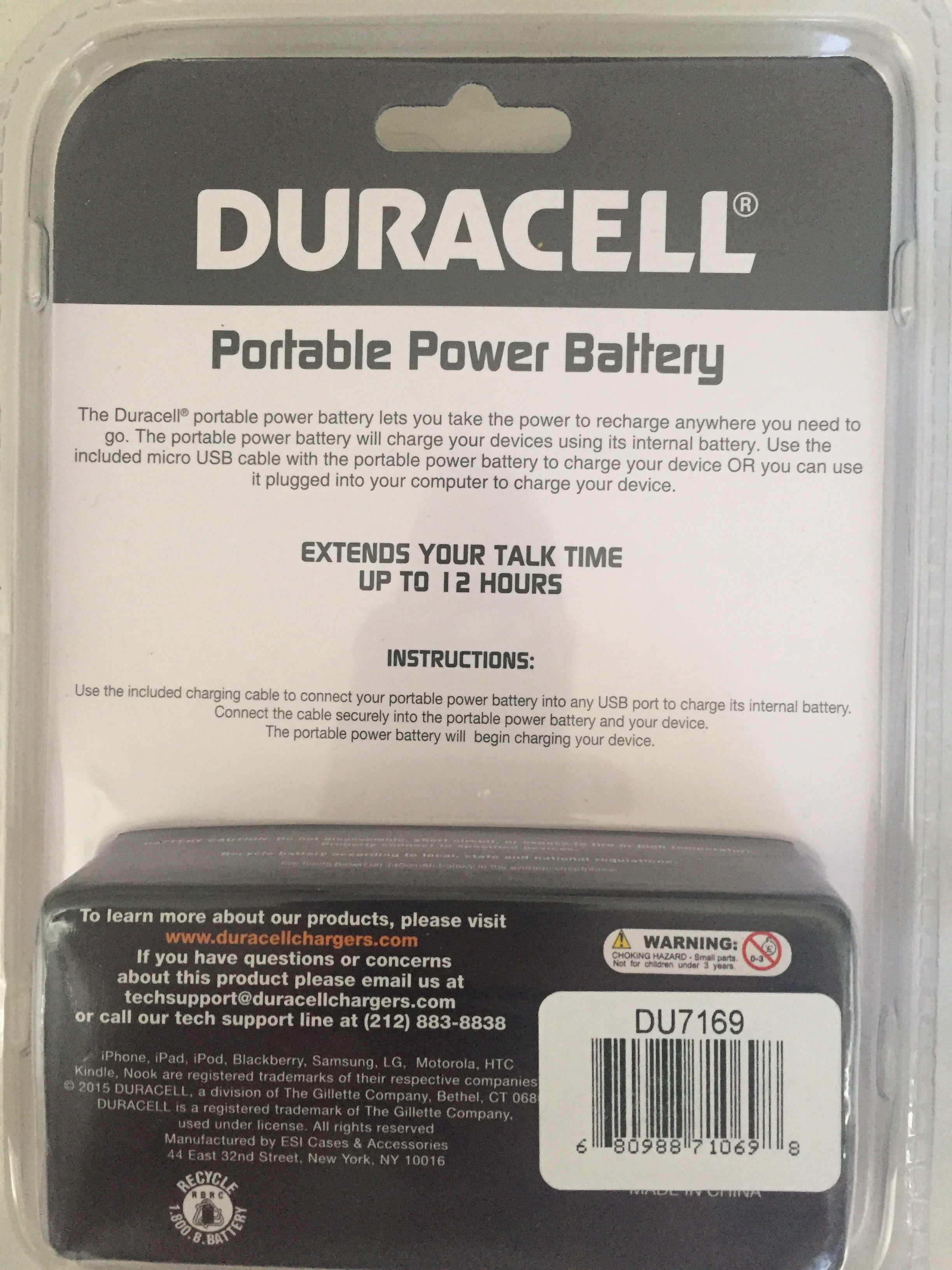 Duracell Power Bank (DU7169) Wireless XPress, Inc.