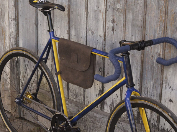 leather bike frame bag