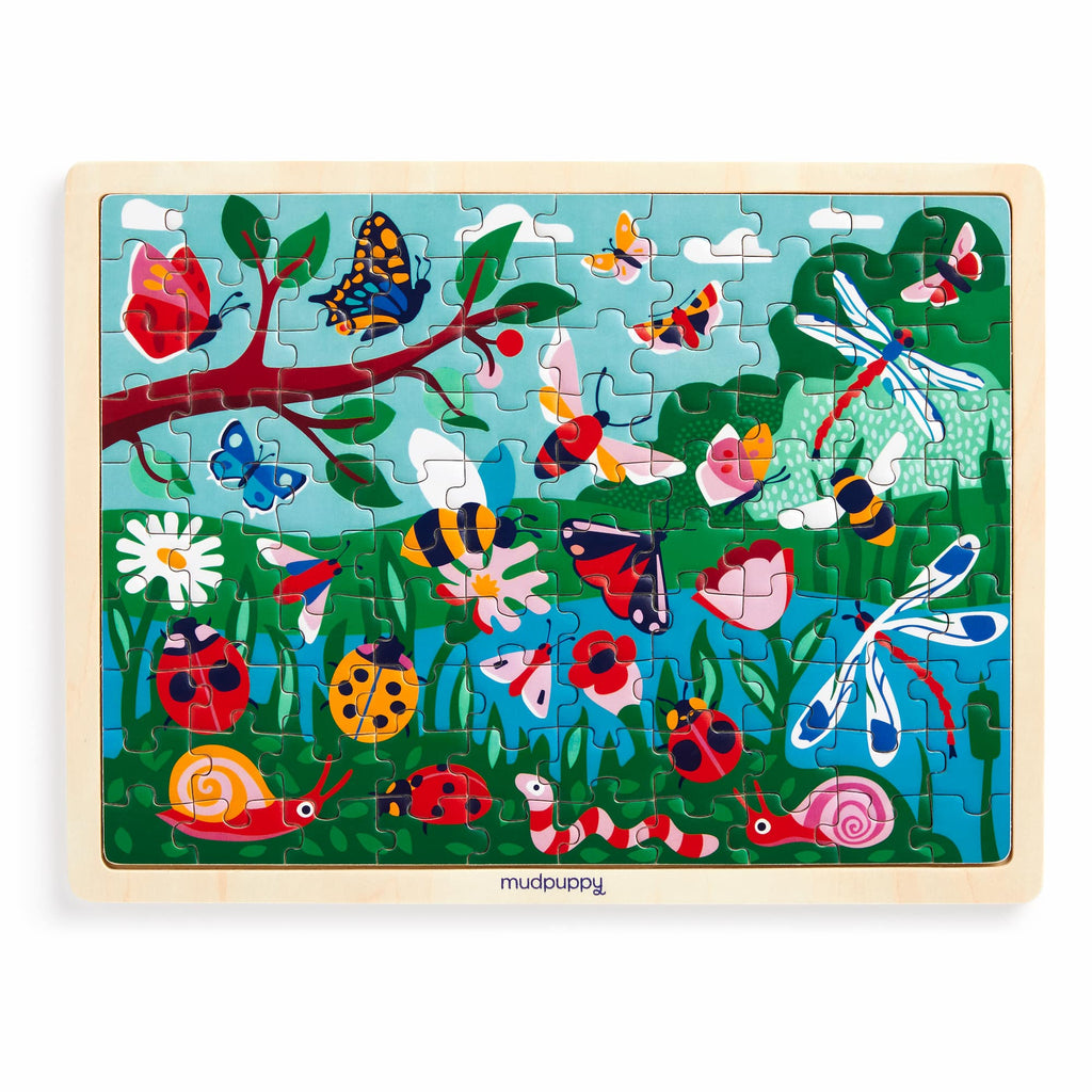 Garden Bunnies 25 Piece Floor Puzzle with Shaped Pieces - Mudpuppy