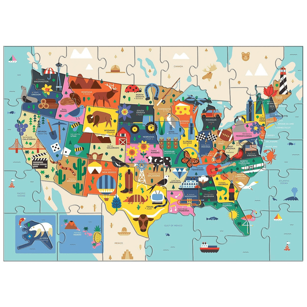 Map Of U.S.A. Puzzle To Go - Mudpuppy