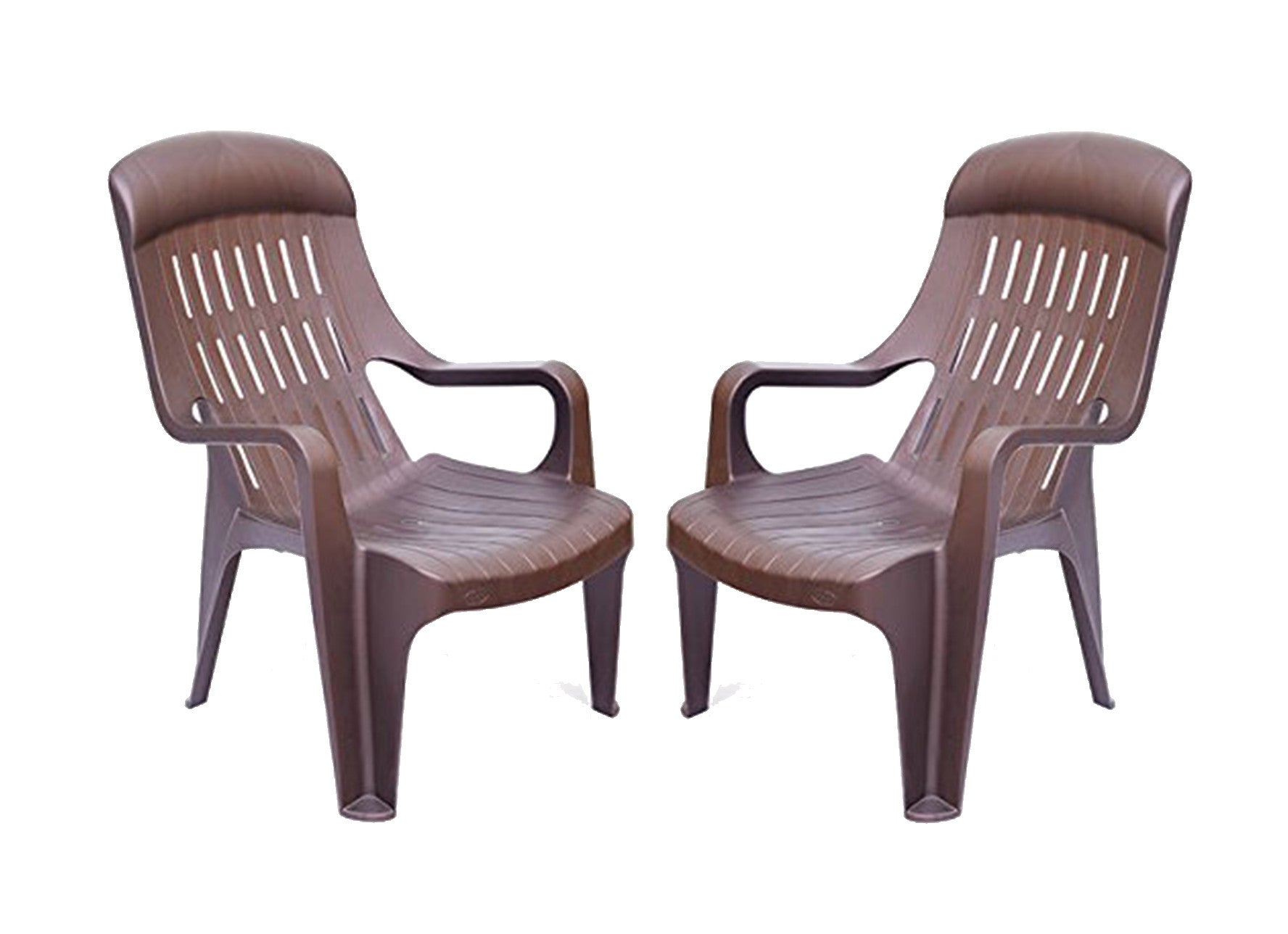 Nilkamal Weekender Relax Chair Brown Set Of 2 Pcs