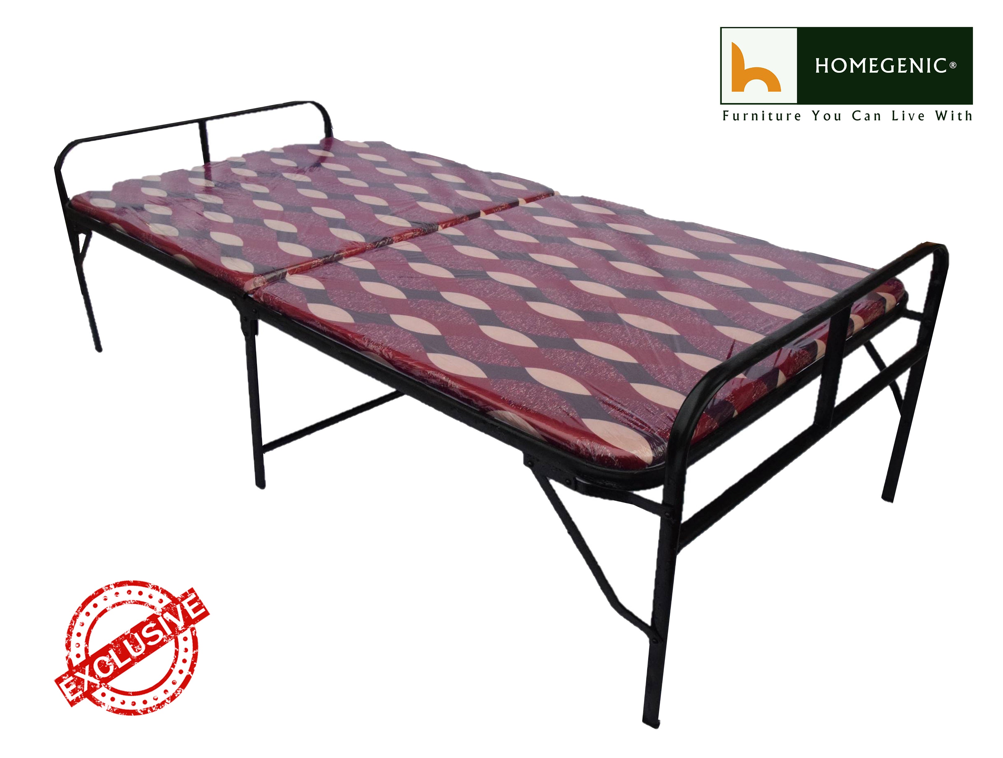 folding cot bed with mattress