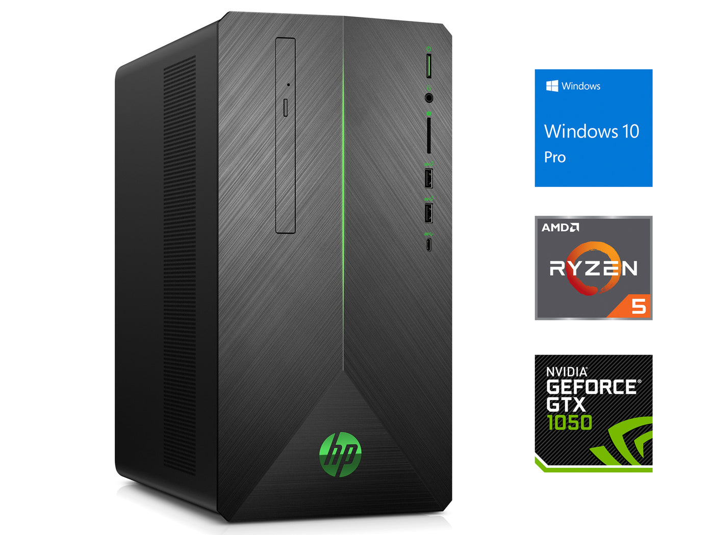 HP Pavilion 690 Desktop, Ryzen 5 2400G, 32GB RAM, 2TB SSD, GTX 1050,  Win10Pro