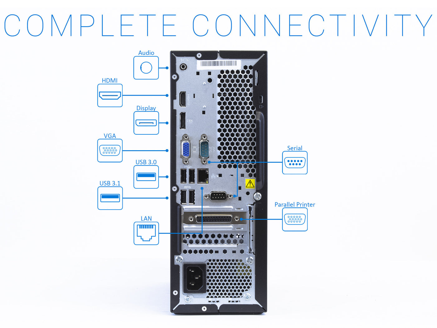 Lenovo V530s Desktop, Intel Core i3-9100 Upto 4.2GHz, 16GB RAM, 1TB SSD,  DVDRW, HDMI, DIsplarPort, VGA, Card Reader, Wi-Fi, Bluetooth, Windows 10 Pro