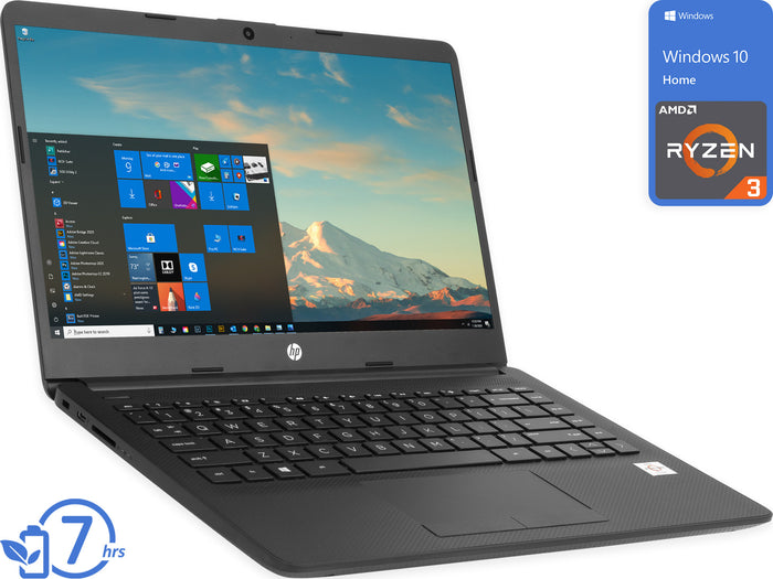 HP 14 Notebook, 14" HD Display, AMD Ryzen 3 3250U Upto 3.5Hz, 16GB RAM, 2TB SSD, Vega 3, HDMI, Card Reader, Wi-Fi, Bluetooth, Windows 10 Home S
