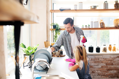 Teach your children about the environment through cleaning.