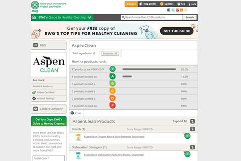 AspenClean EWG Verified