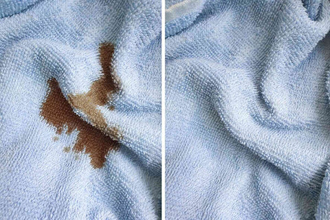 Stain before and after using Oxygen Bleach