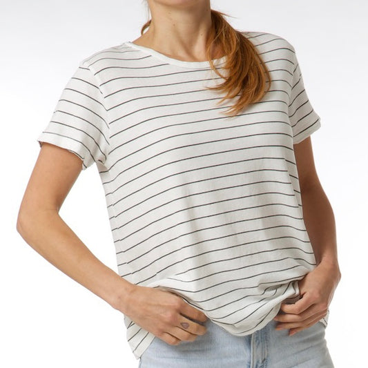 Women's Shrunken Boxy Crew Neck Tee in White 100% Cotton Made In Los A –  Rebirth Of Art LLC