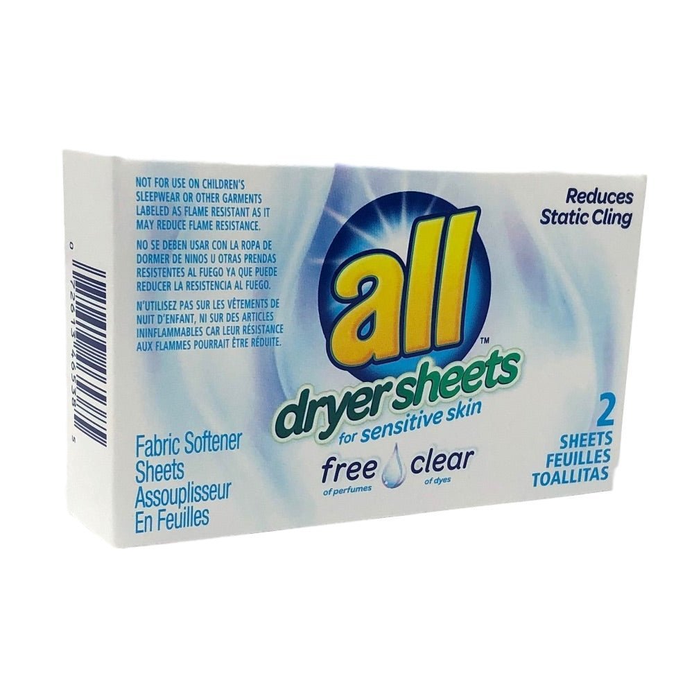 All Free Clear Dryer Sheets-Coin Vend