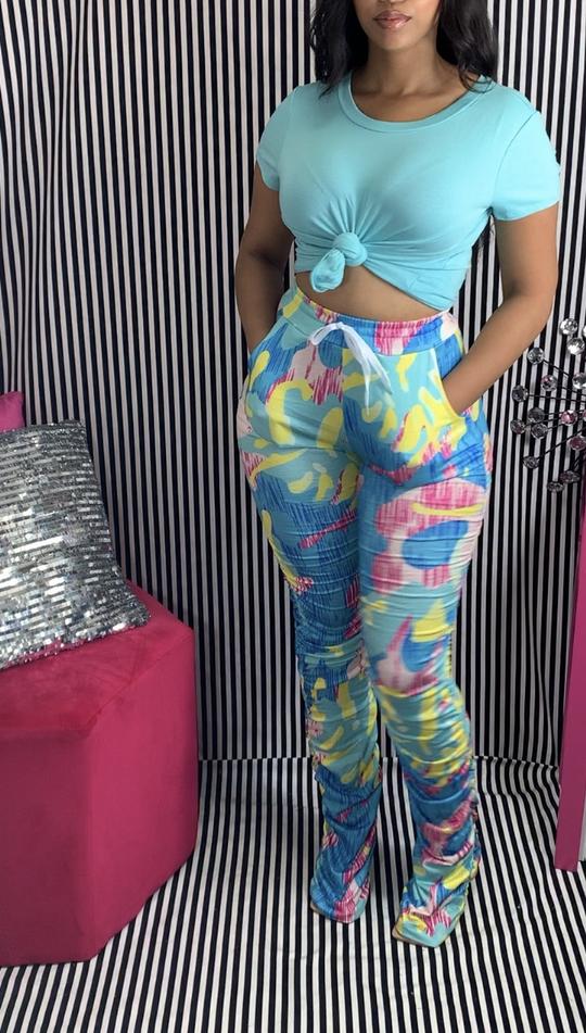 TROPICAL BABE RUCHED PANTS – thetrendygurl