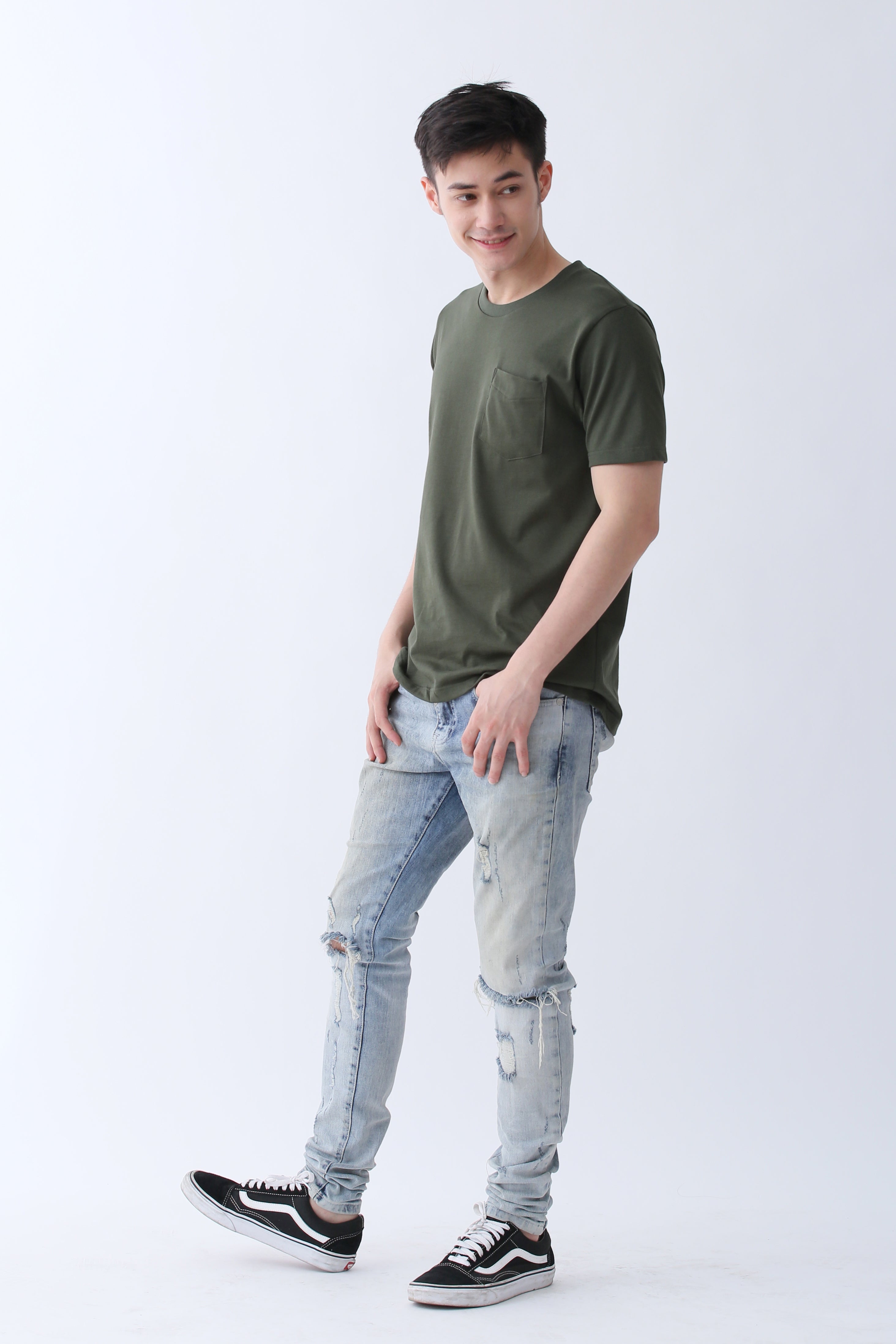 Army Green Shirt Mens Outfit Online ...