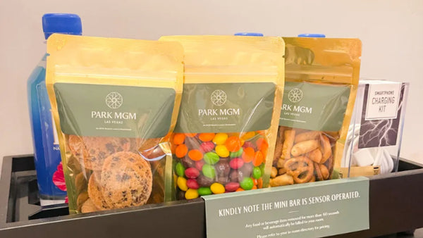 Snacks como amenidades para hotel