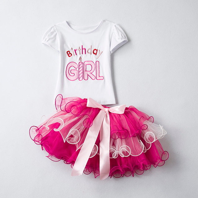 Baby Girls Dresses Tutu Skirt  Year Birthday Dress For St First Baby Kid Girl