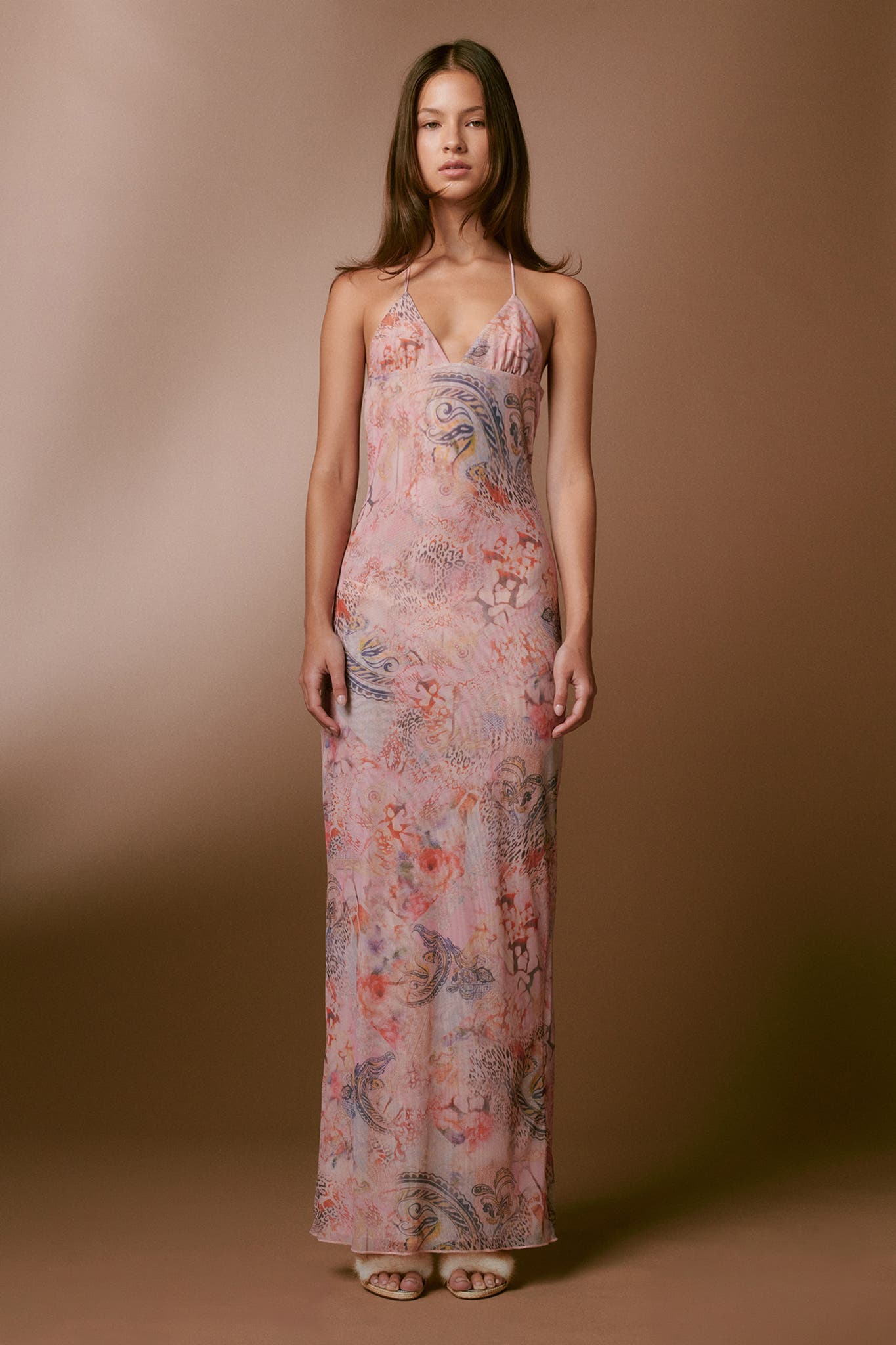 ELLERY DRESS - PINK : FLORA PAISLEY