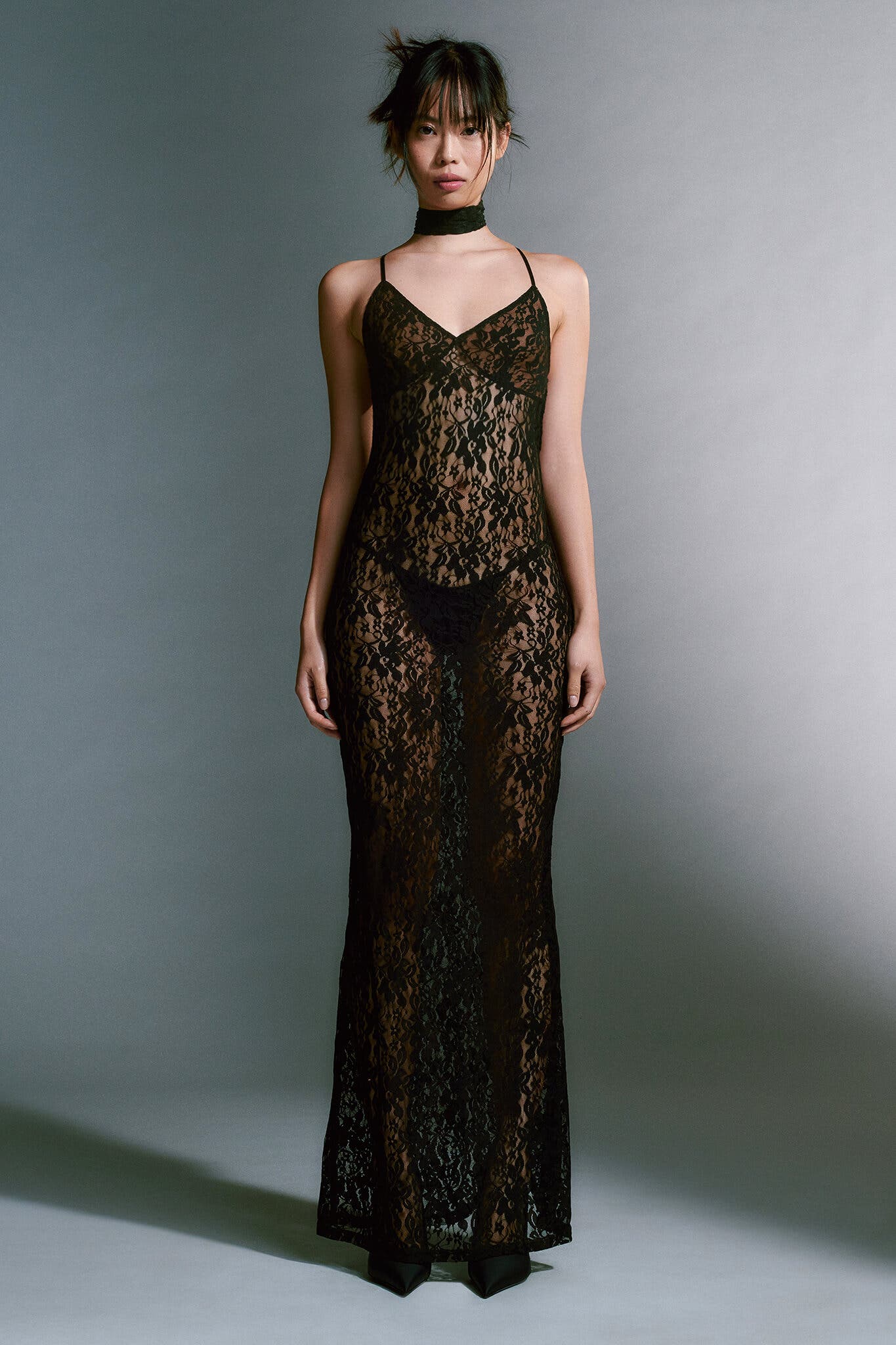 CRUZI MAXI DRESS - BLACK : LACE