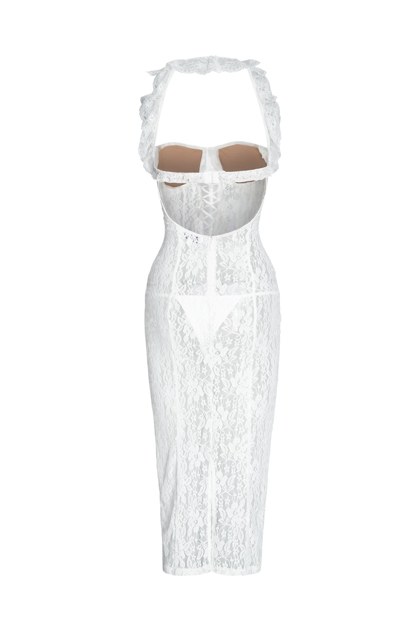 NISA DRESS - WHITE : LACE