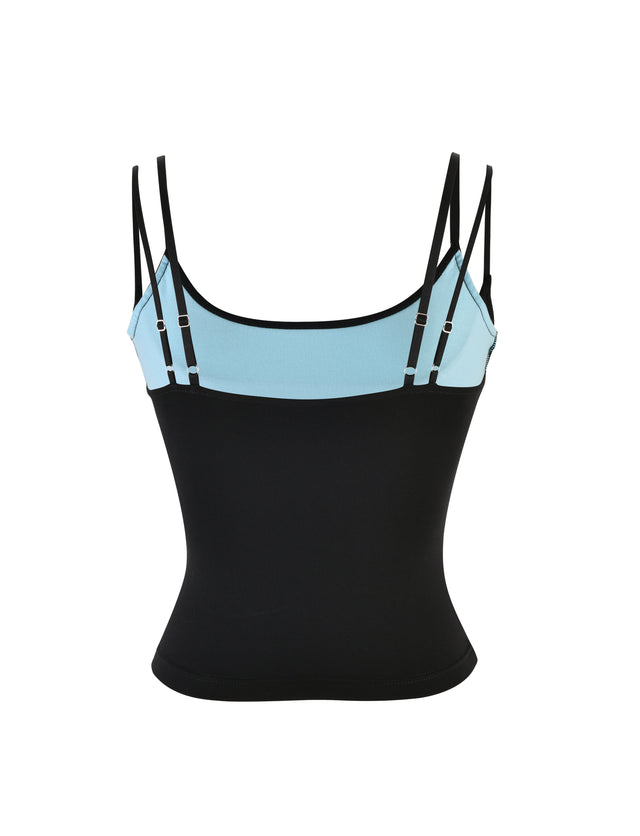 JANESSA TOP - BLUE/BLACK