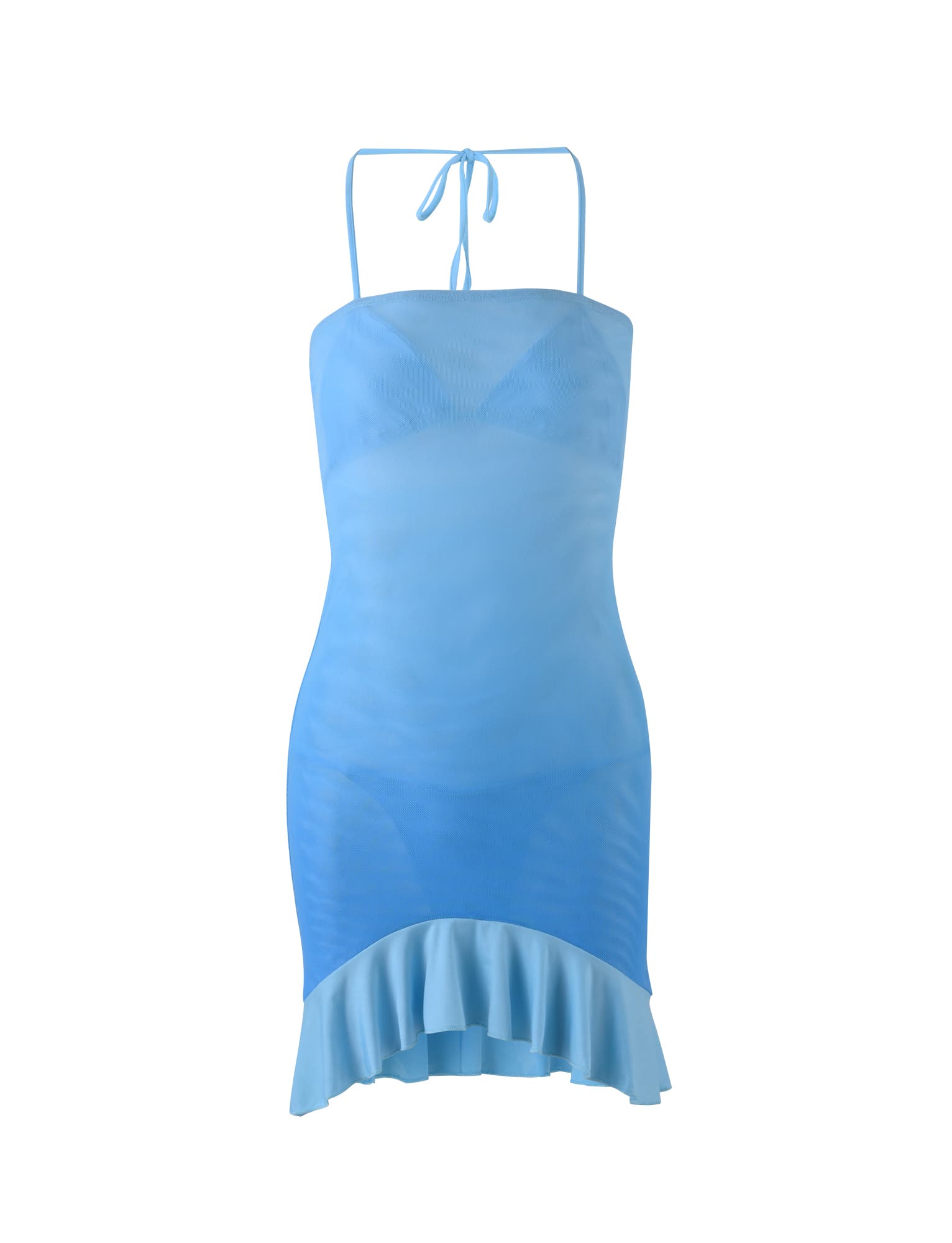 SANDRA THREE PIECE DRESS - BLUE : OMBRE