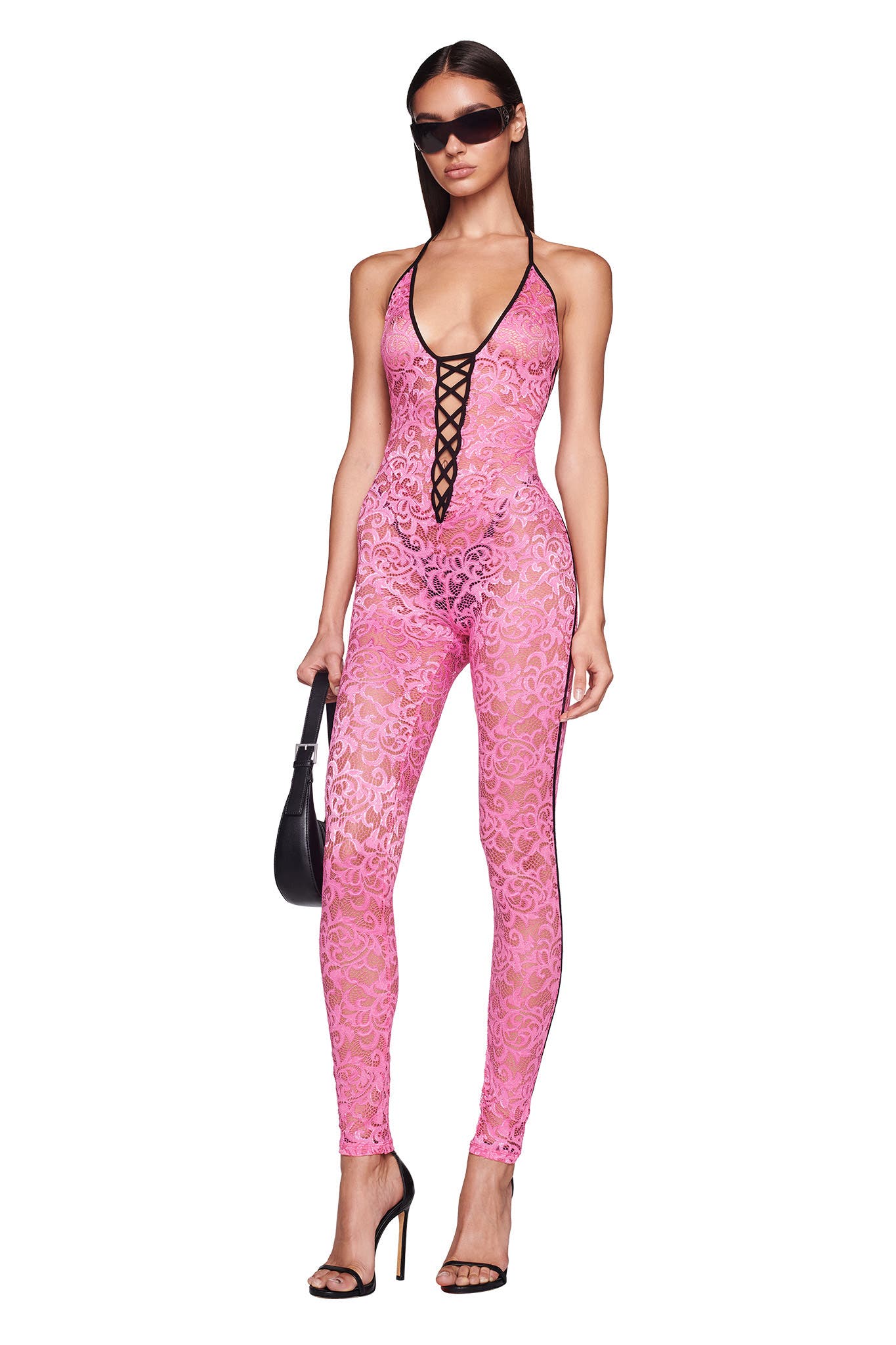SABLE CATSUIT - PINK : HOT PINK