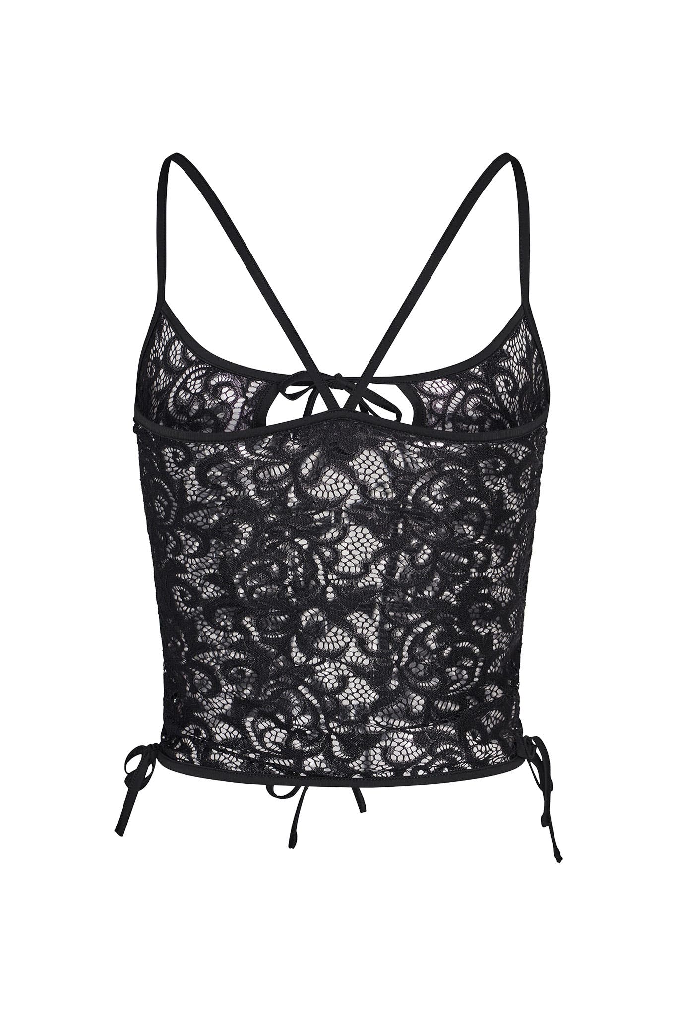 LYSANDRA TOP - BLACK : LACE