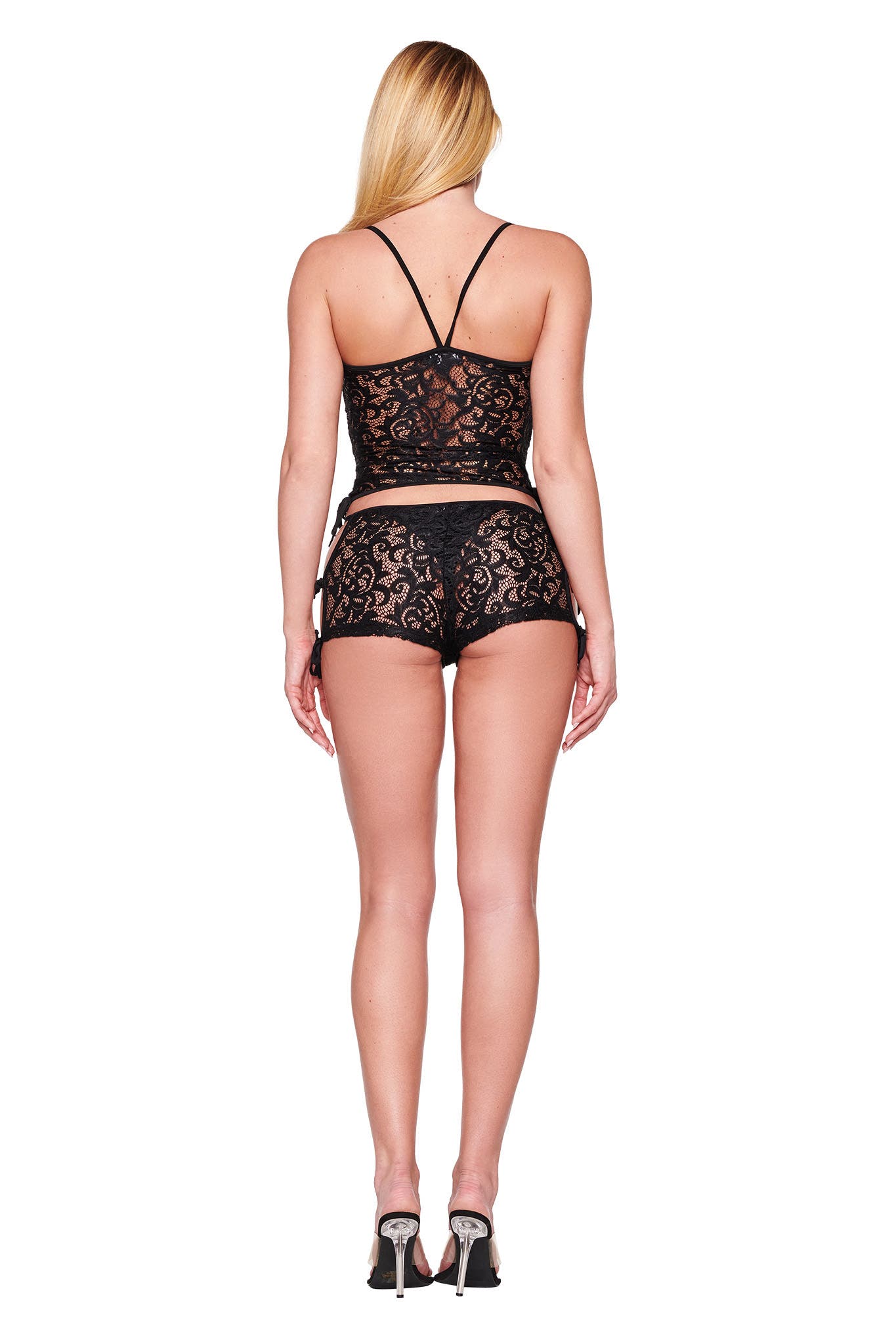 LYSANDRA SHORT - BLACK : LACE