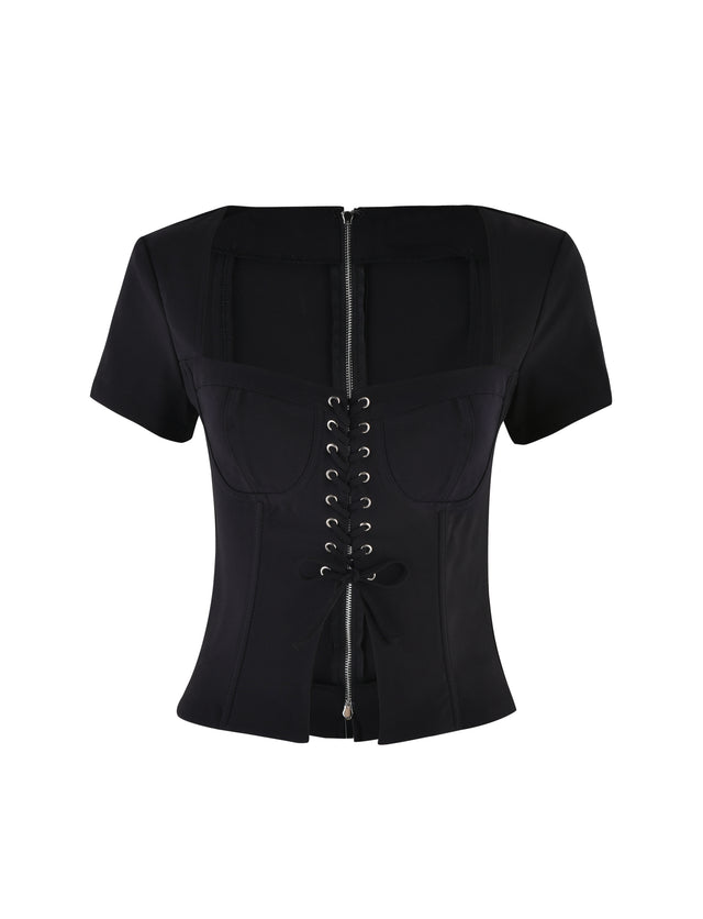 EVITA TOP - BLACK