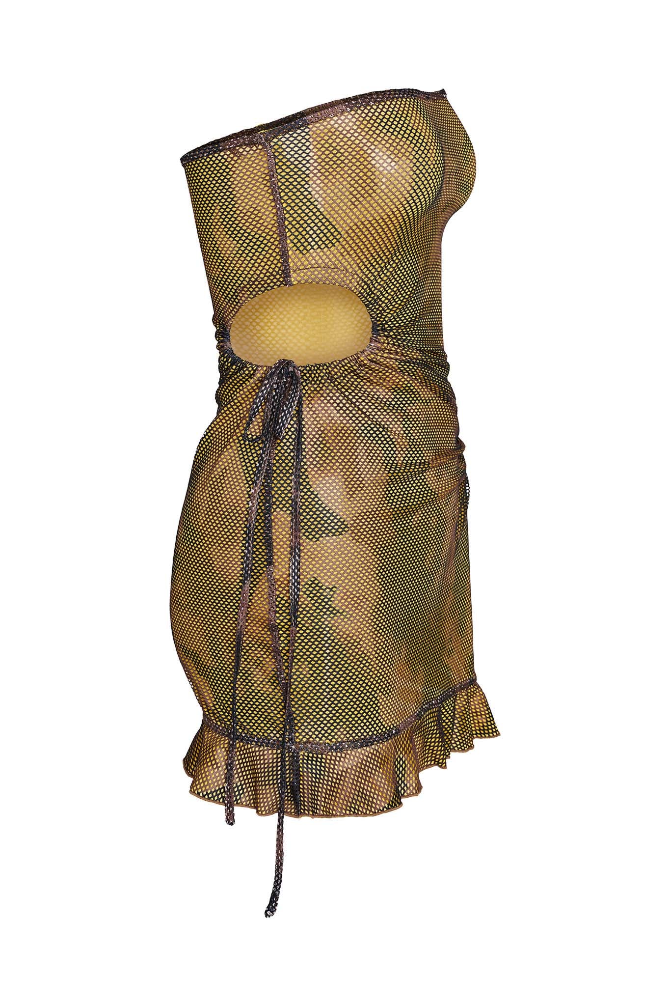 FREYR DRESS - GREEN : CAMO