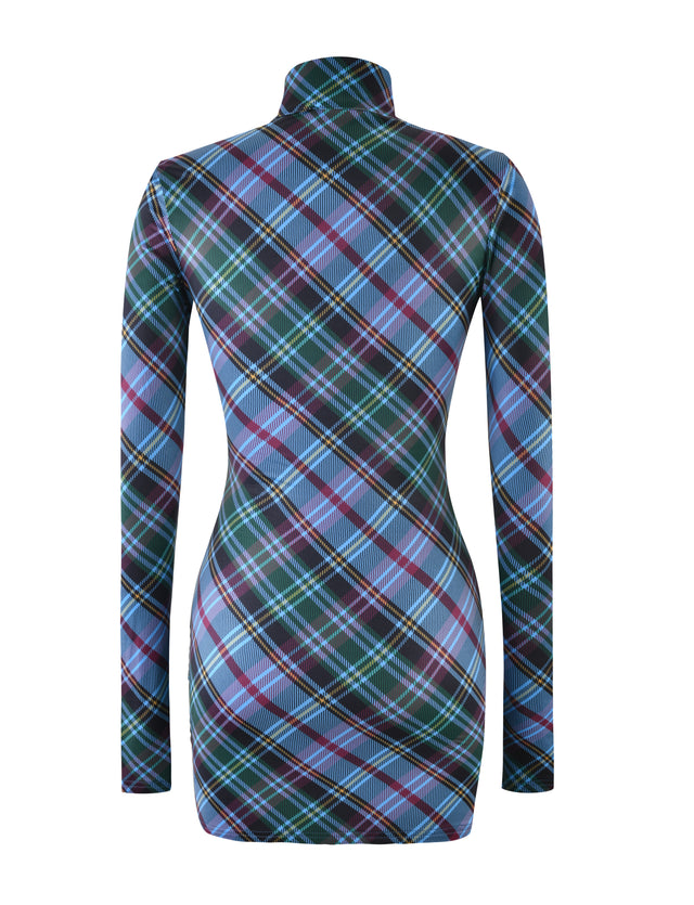 ALIZE DRESS - BLUE : PLAID