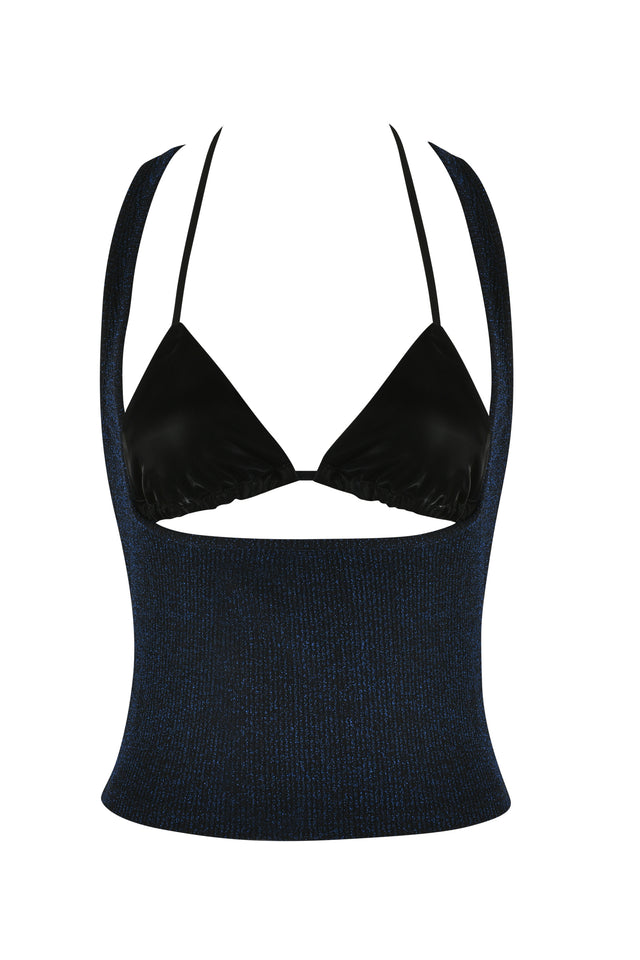 LAPIS TWO-PIECE TOP - BLUE : MIDNIGHT BLUE