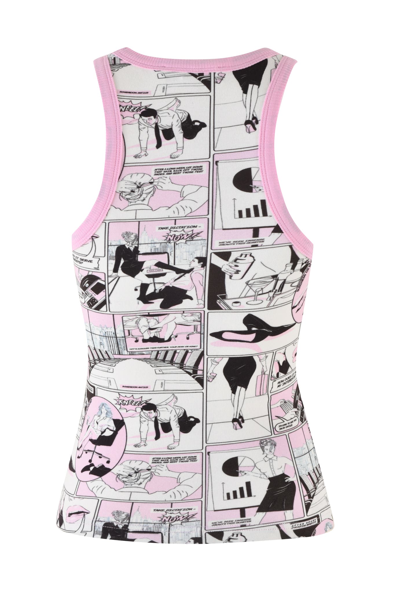 PENELOPE TANK - PINK :COMIC PRINT