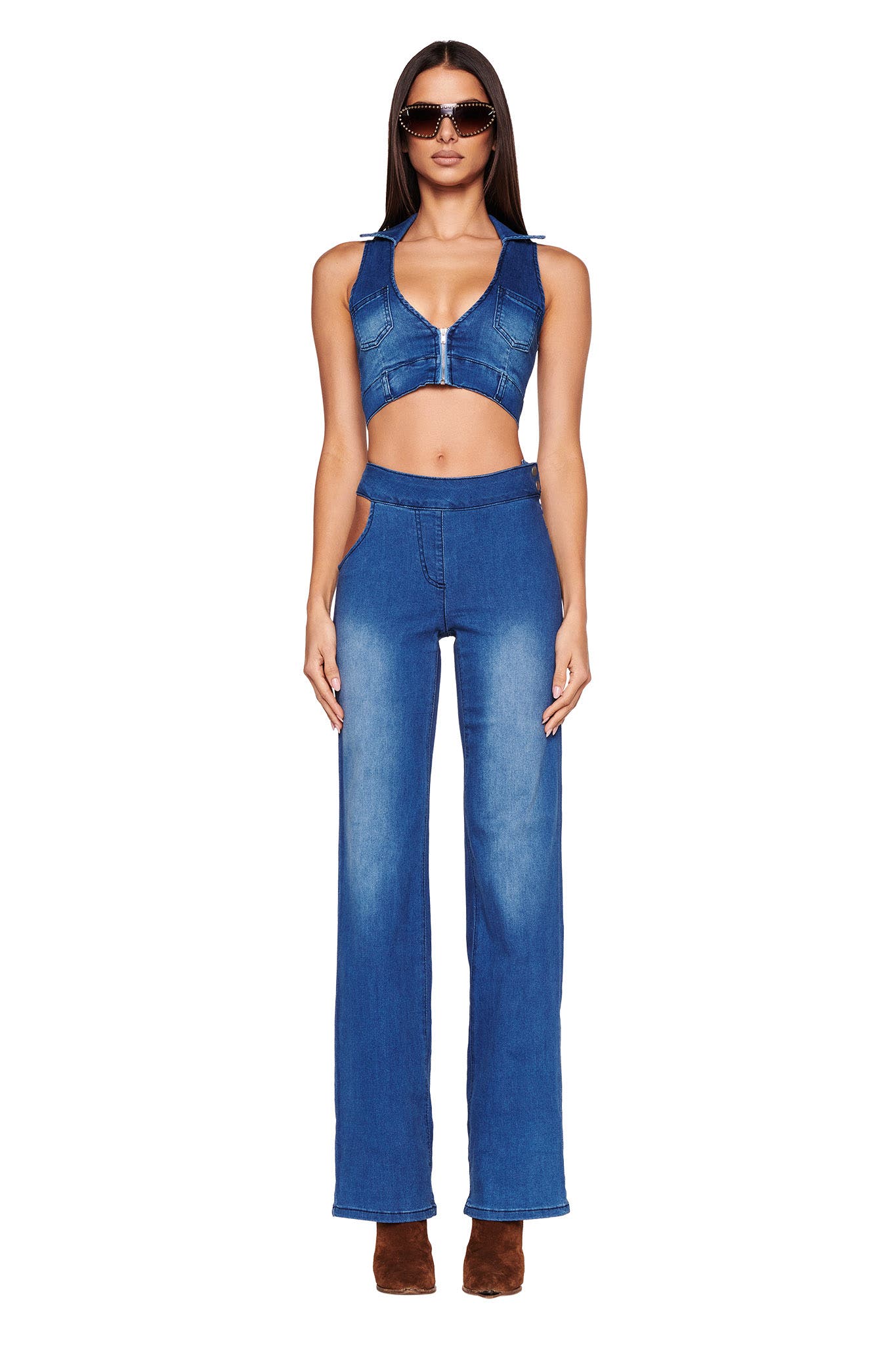 BRIT CROP - BLUE