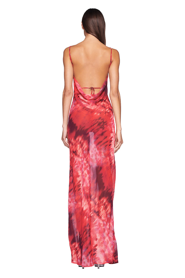 ZETA DRESS - RED : SWIRL