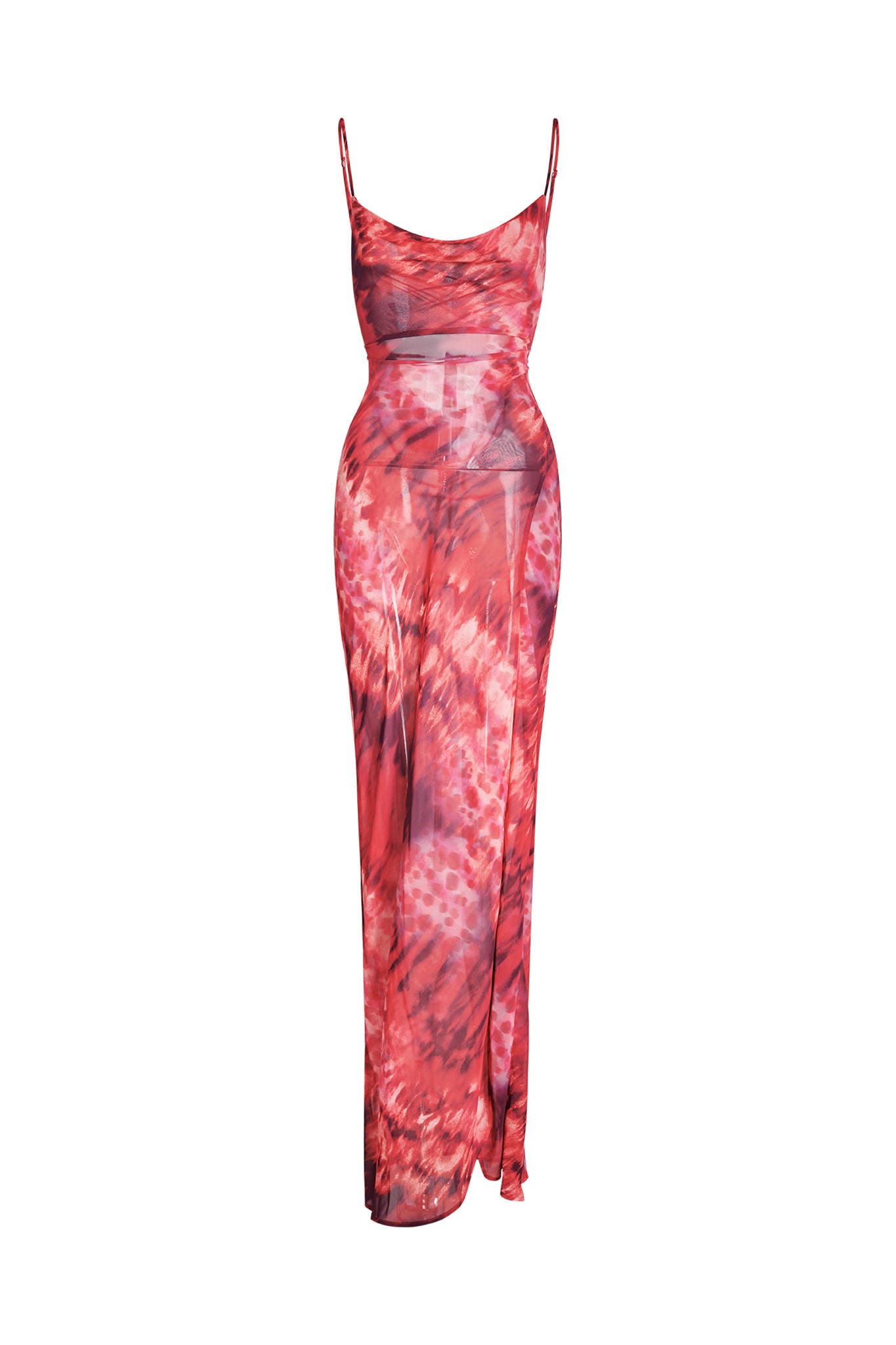 ZETA DRESS - RED : SWIRL