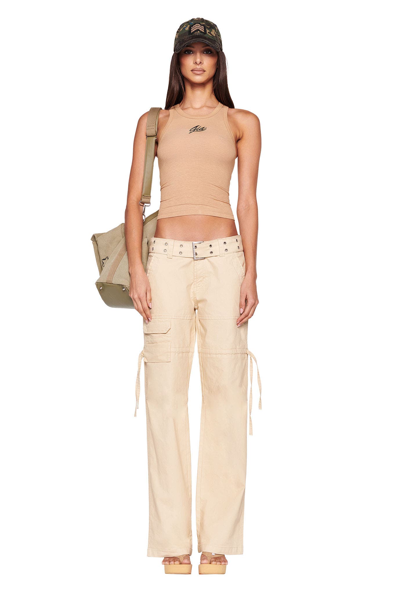 NAIMA CARGO PANT - TAN