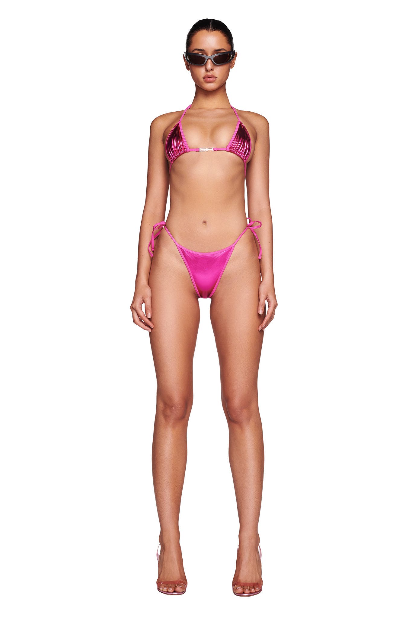 ALOHI BIKINI BOTTOM - PINK : HOT PINK