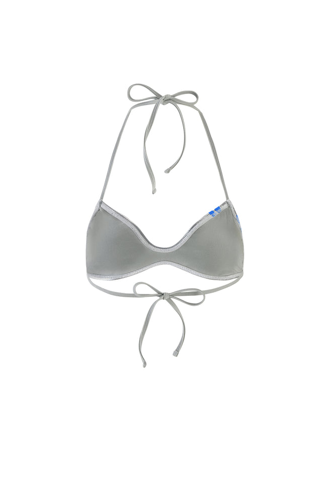 HOLLY BIKINI TOP - SILVER