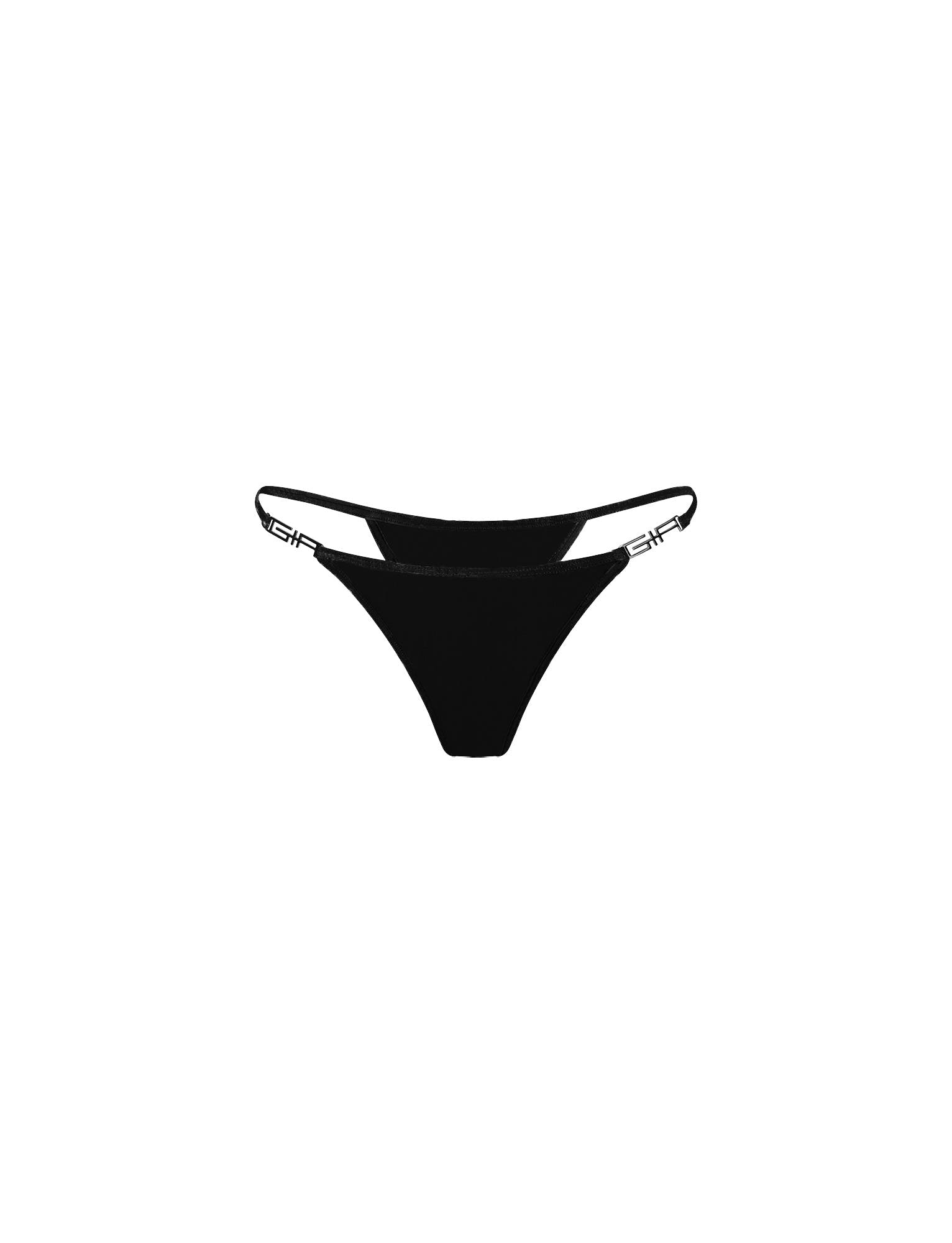 AVA G-STRING BIKINI BOTTOM - SOLID BLACK