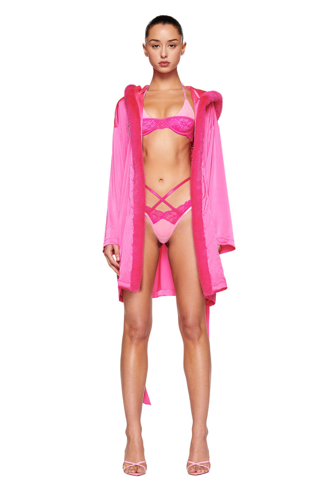 LARSA SLEEP ROBE - PINK : HOT PINK