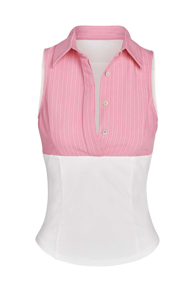 SHARAH TANK - PINK PINSTRIPE