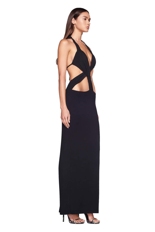 VIVIENNE TWO PIECE MAXI DRESS - BLACK