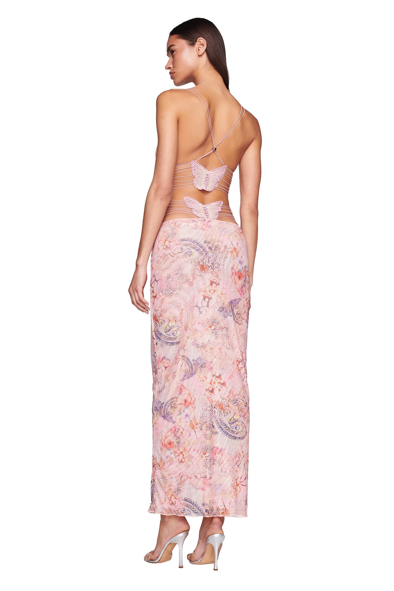 ELLERY DRESS - PINK : FLORA PAISLEY